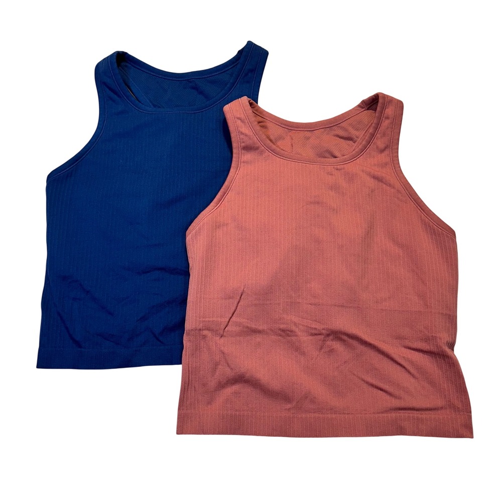 CRZ YOGA Tank Top Duo in Navy Blue and Dusty Rose